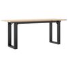 vidaXL Stolić za kavu O-oblika 110x40x45cm borovina i čelik