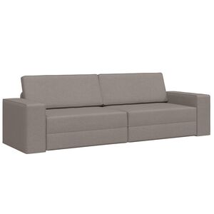 vidaXL Krevet na razvlačenje Sivo-smeđa 245 x 78 x 77 cm tkanina