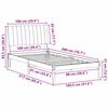 vidaXL Krevetna konstrukcija Smeđa 100 x 200 cm Čvrsto borovo drvo