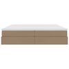 vidaXL Krevet s madracem i skladi&scaron;tem Boja cappuccina 200 x 200 cm