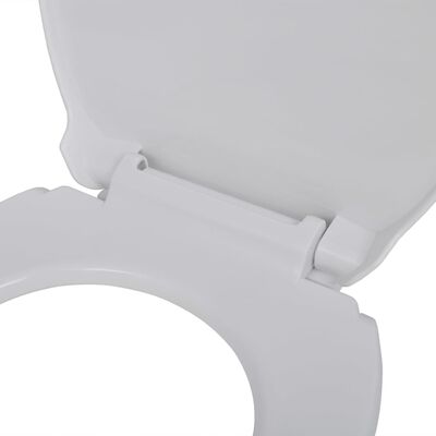vidaXL Toaletna daska s mekim zatvaranjem bijela ovalna