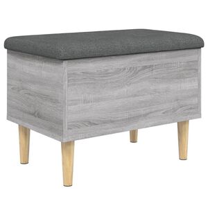 vidaXL Klupa za pohranu siva boja hrasta 62x42x46 cm konstruirano drvo