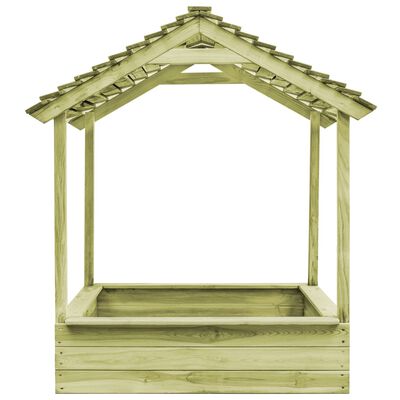 vidaXL Vrtna kućica za igru s pješčanikom 128x120x145 cm od borovine