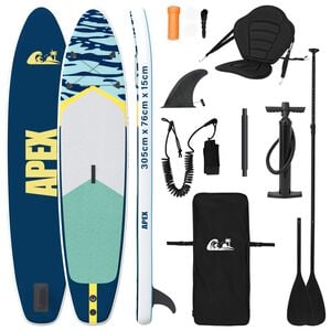 vidaXL SUP Daska s Mjestom 2-u-1 APEX 305 x 76 x 15 cm Plava za