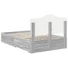 vidaXL Krevetna konstrukcija s uzglavljem Siva Sonoma 120 x 190 cm