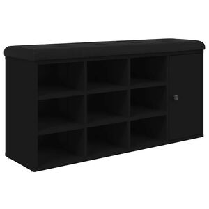 vidaXL Klupa za cipele crna 102 x 32 x 50 cm od konstruiranog drva