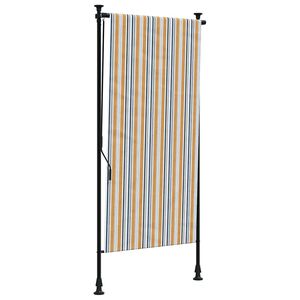 vidaXL Vanjska roleta žuto-bijela 100 x 270 cm od tkanine i čelika