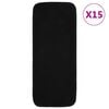 vidaXL Protuklizni otirači za stepenice 15 kom 60x25cm crni pravokutni