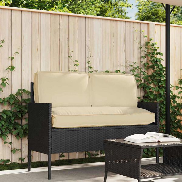 vidaXL Set jastučića za palete s jastukom 3 pcs Bež 120 x 60 x 12 cm