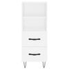 vidaXL Visoka komoda bijeli 34,5x34x180 cm od konstruiranog drva