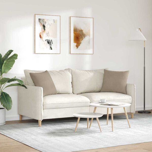 vidaXL Jastučići za sofu 2 pcs Sivo-smeđa 45 x 45 cm tkanina