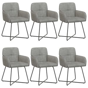 vidaXL Trpezarijske stolice 6 pcs Bar&scaron;un Svjetlosiva 59 x 56,5 x 86 cm