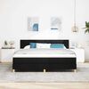vidaXL Boxspring krevet s madracem Crna 180 x 200 cm tkanina