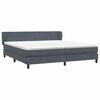vidaXL Box Spring krevet s madracima tamno sivi 180x210 cm bar&scaron;un