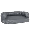 vidaXL Ergonomski pjenasti krevet za pse sivi 60 x 42 cm umjetna koža