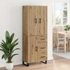 vidaXL Highboard s ladicama 2 pcs Umjetnički hrast 69,5 x 34 x 180 cm