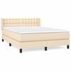 vidaXL Krevet s oprugama i madracem krem 140 x 190 cm od tkanine