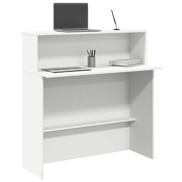 vidaXL Recepcijski stol Bijeli 100x50x103,5 cm Inženirsko drvo