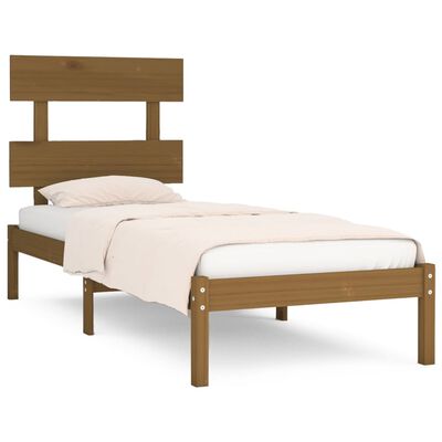 vidaXL Okvir za krevet od masivnog drva smeđa boja meda 100 x 200 cm