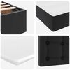 vidaXL Krevet s od storage s madracem Crna 120 x 190 cm Lažna koža