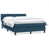 vidaXL Box Spring krevet s madracem tamnoplavi 140x220 cm bar&scaron;un