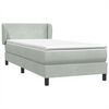 vidaXL Box Spring krevet s madracem svijetlo sivi 100x220 cm bar&scaron;un