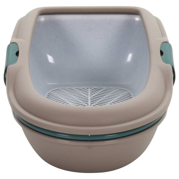 vidaXL Posuda za mačji pijesak smeđe-bijela 59 x 39 x 22 cm od PP-a