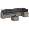 vidaXL 7-dijelni set vrtnih sofa sivi od poliratana