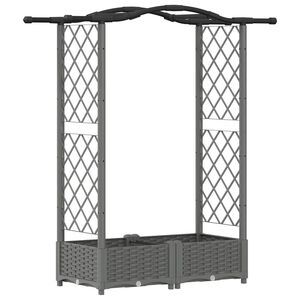 vidaXL Povi&scaron;eni krevet s mrežom i krovom Svjetlosiva 124 x 40 x 123 cm
