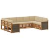 vidaXL Set vanjskih sofa 7 kom. Prirodna