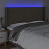 vidaXL LED uzglavlje smeđesivo 163 x 16 x 118/128 cm od tkanine