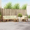 vidaXL Set vanjskih sofa 7 pcs Prirodna i krem Čvrsto drvo akacije