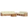 vidaXL Set vanjskih sofa 8 kom. Prirodna i krem