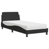 vidaXL Krevet s madracem Dover crni 90x200 cm bar&scaron;unasti