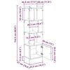 vidaXL Police za knjige Staro drvo 44,5 x 30 x 154,5 cm