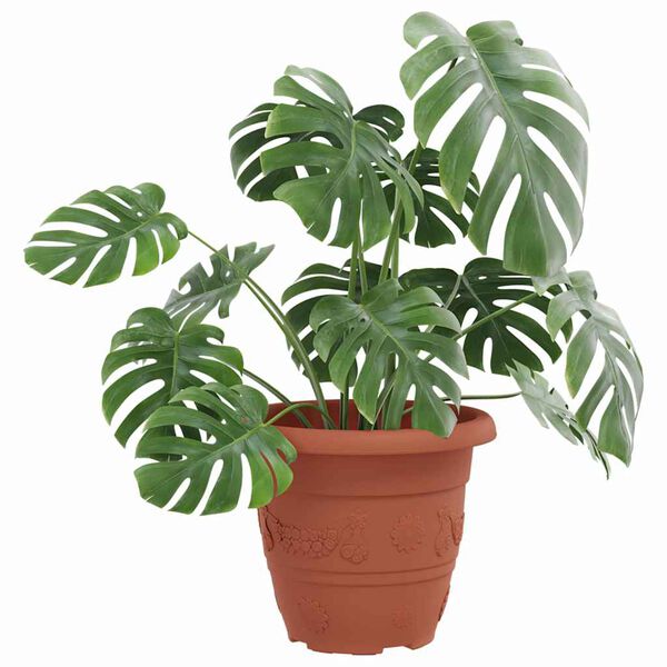 vidaXL Okrugla saksija za cveće 24 pcs Crvena cigla &Oslash; 26 x 21.5 cm