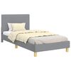 vidaXL Krevet za djecu s uzglavljem Svijetlo siva 90 x 190 cm tkanina