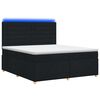 vidaXL Boxspring krevet s madracem Crna 180 x 200 cm Tkanina