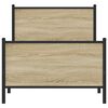 vidaXL Metalni okvir kreveta bez madraca boja hrasta sonome 75x190 cm
