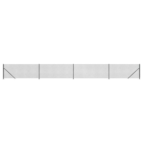 vidaXL Žičana ograda s prirubnicom antracit 1,1 x 10 m