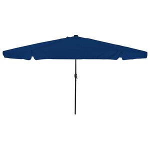vidaXL Vrtni suncobran 395 x 395 x 245 cm Poliester Kružni Azurnoplava