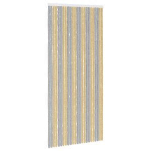 vidaXL Zavjesa protiv insekata Chenille Siva i bež 100 x 220 cm