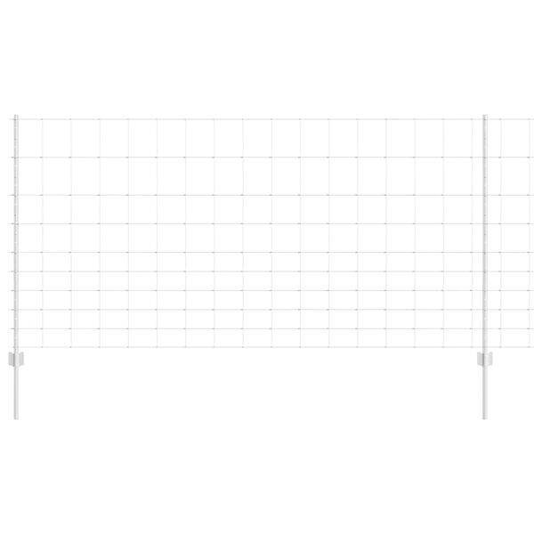 vidaXL Ograda s postovima Srebrno 1,2 x 25 m Čelik