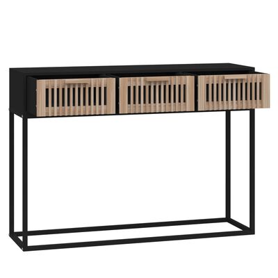 vidaXL Konzolni stol crni 105x30x75 cm od konstruiranog drva i željeza