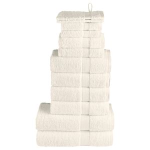 vidaXL 12-dijelni vrhunski set ručnika SOLUND krem 600 gsm