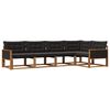 vidaXL Set vanjskih sofa 5 kom. Prirodna i crna