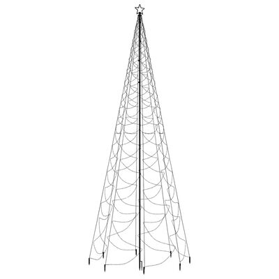 vidaXL Božićno drvce s metalnim stupom 1400 LED tople bijele 5 m