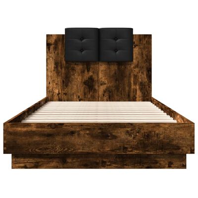 vidaXL Okvir za krevet s uzglavljem boja hrasta 75x190 cm drveni