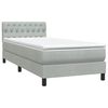 vidaXL Box Spring krevet s madracem svijetlo sivi 90x220 cm bar&scaron;un