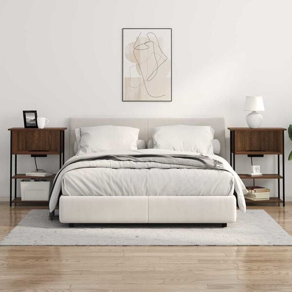 vidaXL Noćni ormar Smeđi hrast 55 x 31 x 76 cm Konstruirano drvo